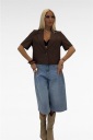 giacchina crop con manica corta sand